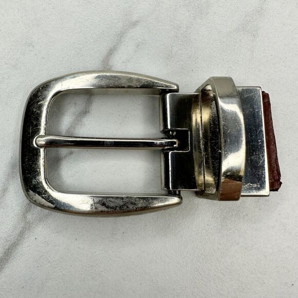 Silver Tone Reversible Simple Basic Belt Buckle - Picture 1 of 7